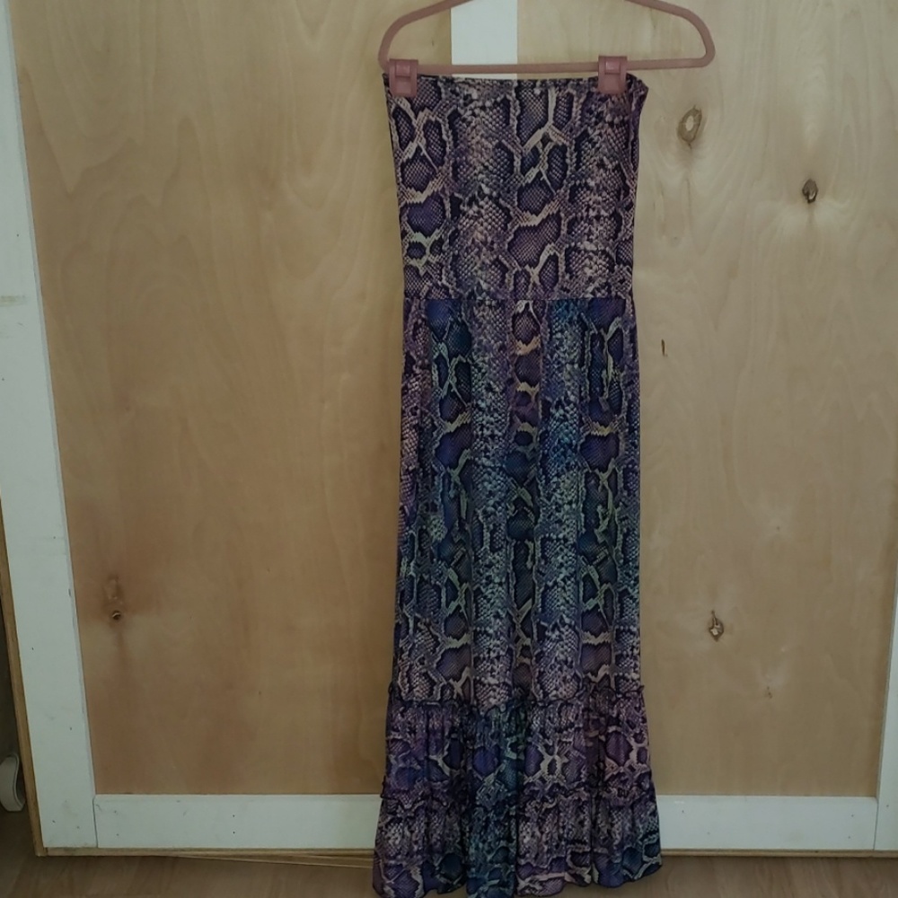 Tube dress/foldover skirt
